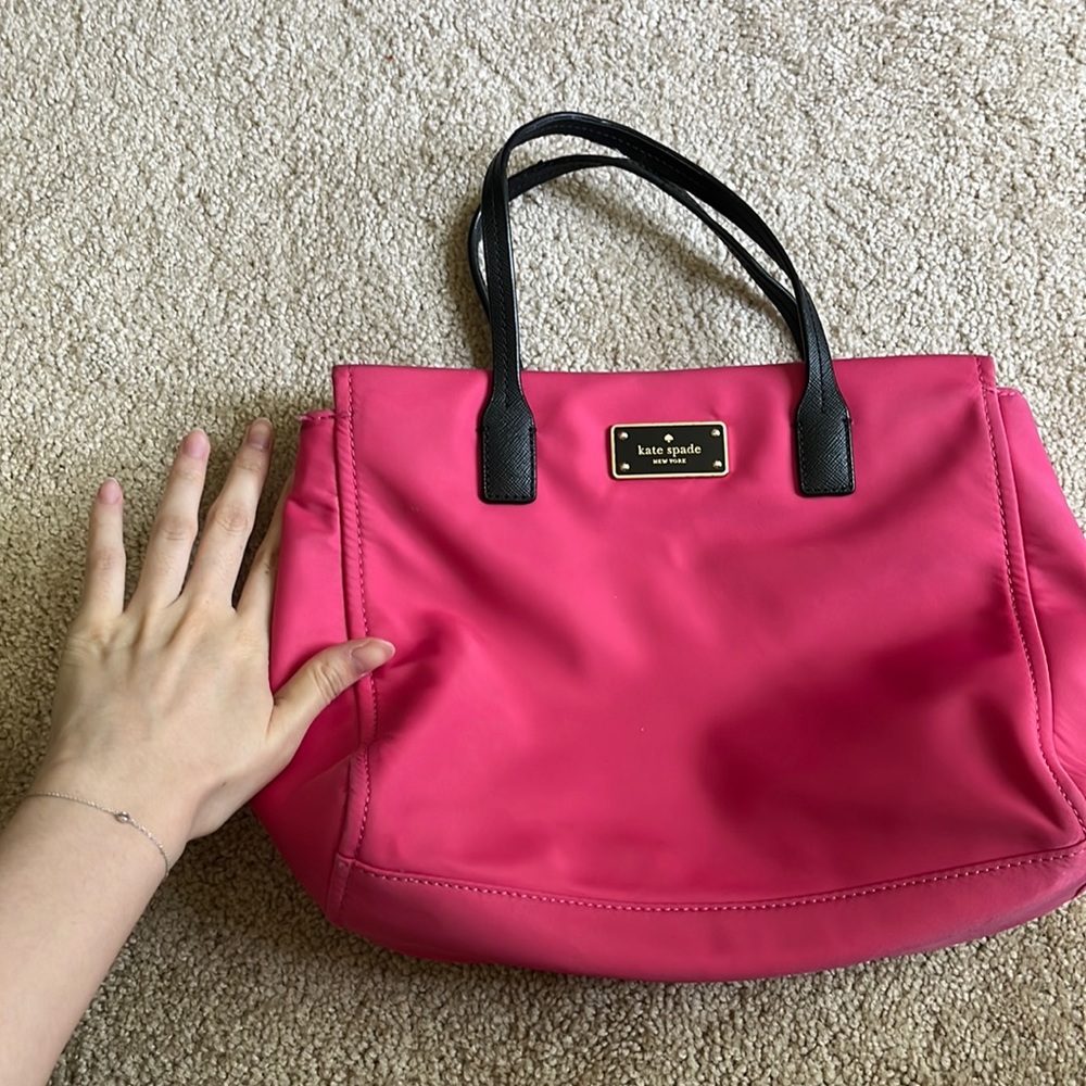Kate Spade hot pink nylon handbag